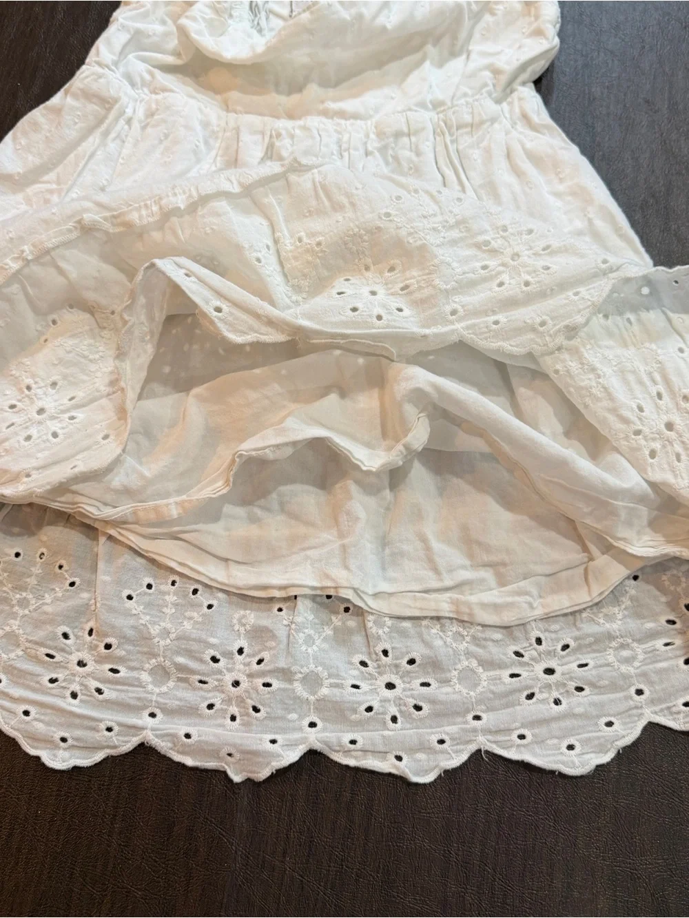 White Eyelet Summer Dress for Girls by